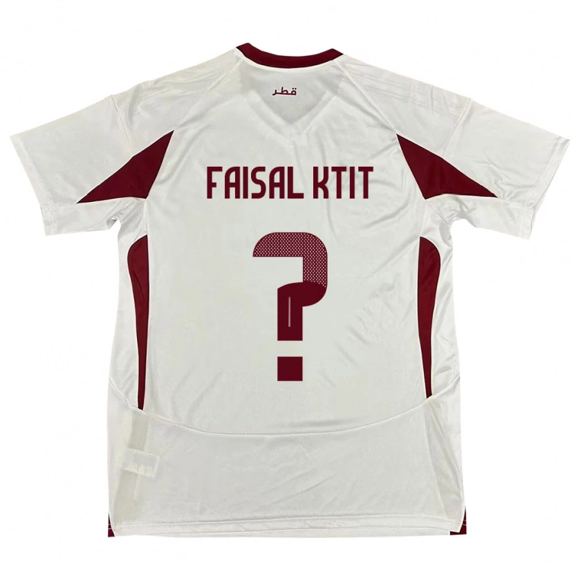 Danxen Kvinnor Qatar Zaid Faisal Ktit #0 Vit Bortatröja Matchtröjor 24-26 Tröjor T-Tröja