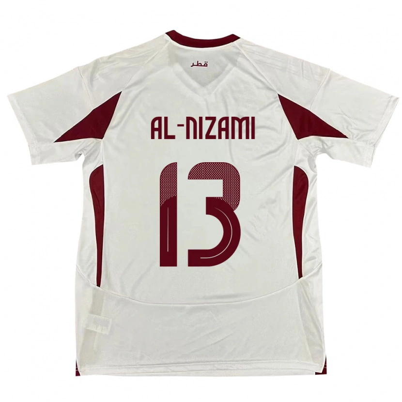 Danxen Kvinnor Qatar Yousef Mohammad Al-Nizami #13 Vit Bortatröja Matchtröjor 24-26 Tröjor T-Tröja