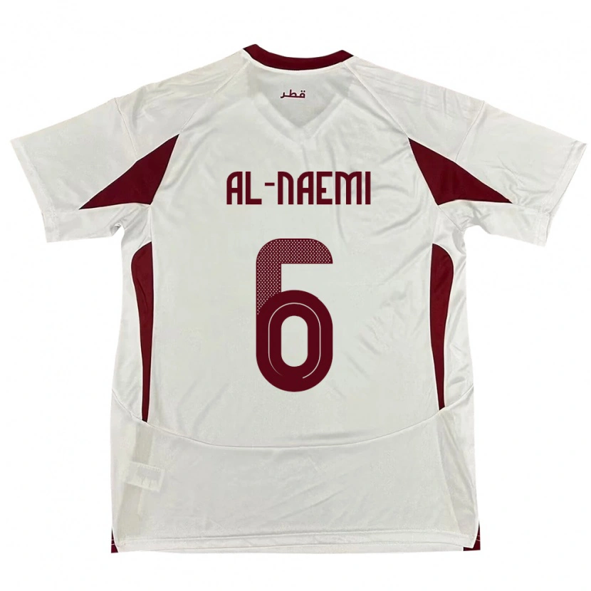 Danxen Kvinnor Qatar Reem Al Naemi #6 Vit Bortatröja Matchtröjor 24-26 Tröjor T-Tröja
