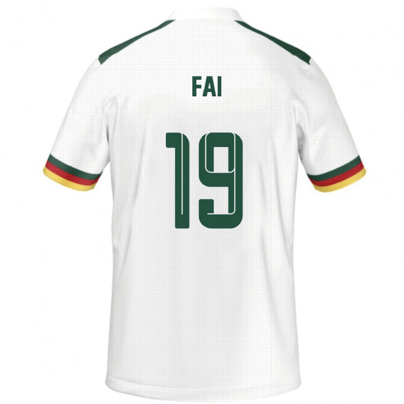 Danxen Kvinnor Kamerun Collins Fai #19 Vit Bortatröja Matchtröjor 24-26 Tröjor T-Tröja