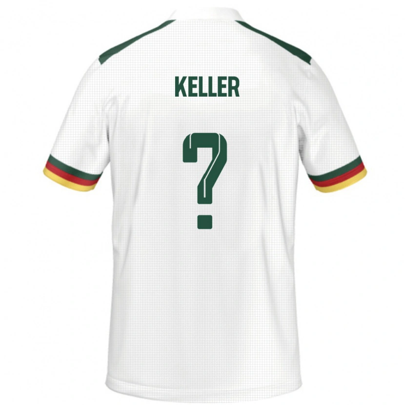 Danxen Kvinnor Kamerun Stephane Keller #0 Vit Bortatröja Matchtröjor 24-26 Tröjor T-Tröja