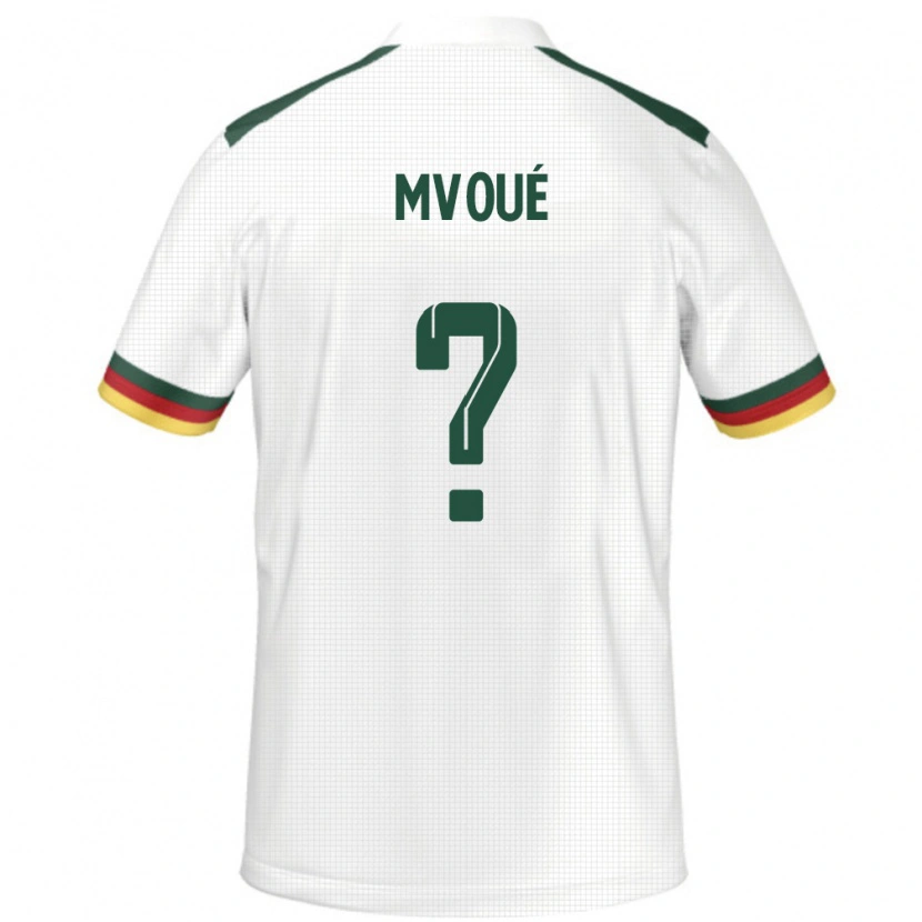 Danxen Kvinnor Kamerun Steve Mvoué #0 Vit Bortatröja Matchtröjor 24-26 Tröjor T-Tröja