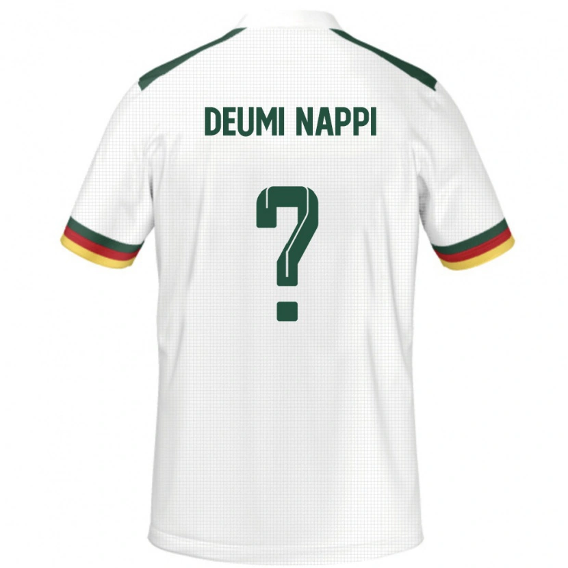 Danxen Kvinnor Kamerun Dimitrie Deumi-Nappi #0 Vit Bortatröja Matchtröjor 24-26 Tröjor T-Tröja