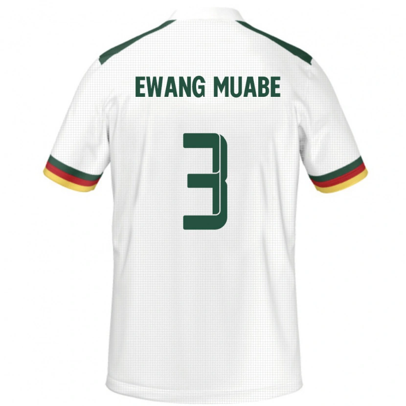 Danxen Kvinnor Kamerun Ebong Ewang Muabe #3 Vit Bortatröja Matchtröjor 24-26 Tröjor T-Tröja