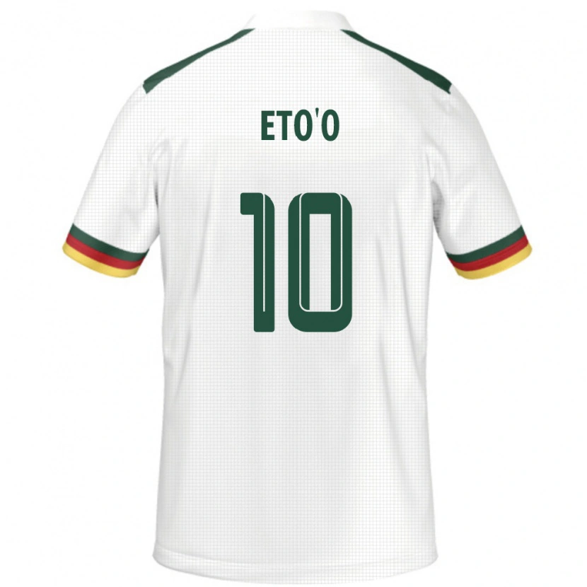 Danxen Kvinnor Kamerun Etienne Eto'o #10 Vit Bortatröja Matchtröjor 24-26 Tröjor T-Tröja