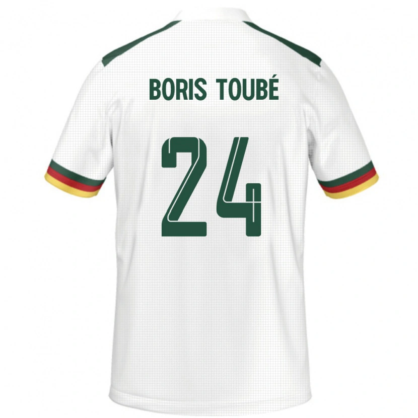 Danxen Kvinnor Kamerun Godefroy Christopher Boris Toubé #24 Vit Bortatröja Matchtröjor 24-26 Tröjor T-Tröja