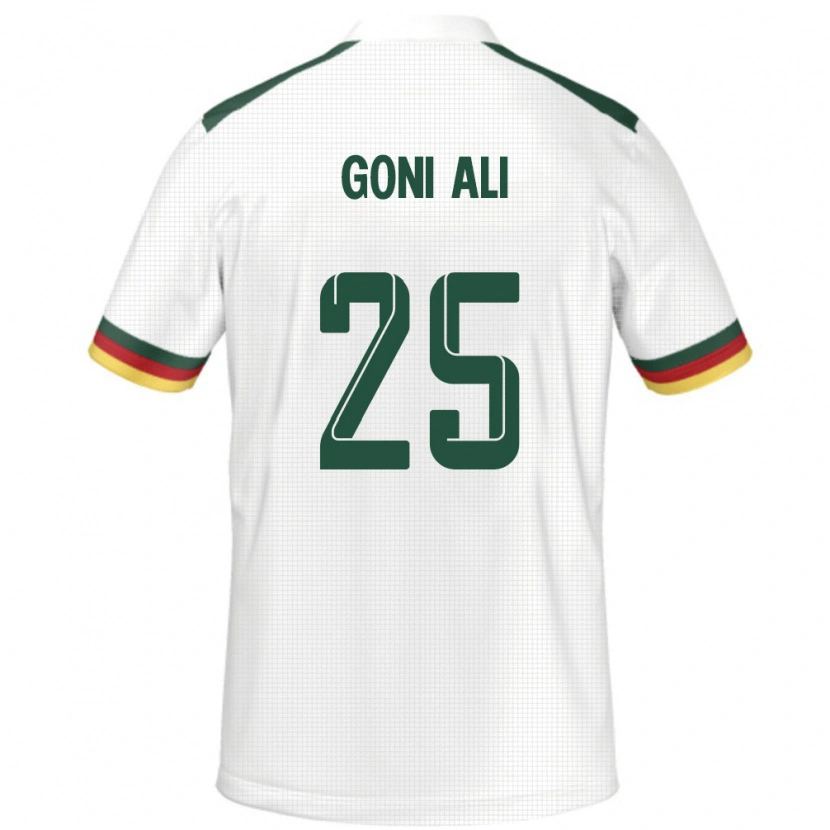 Danxen Kvinnor Kamerun Goni Ali #25 Vit Bortatröja Matchtröjor 24-26 Tröjor T-Tröja