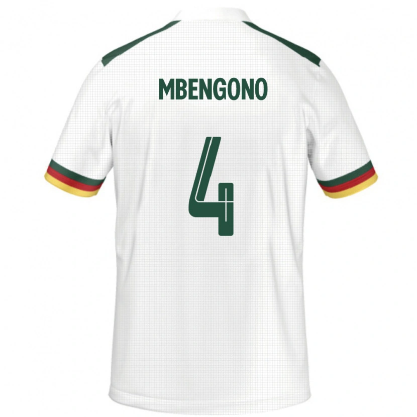 Danxen Kvinnor Kamerun Catherine Mbengono #4 Vit Bortatröja Matchtröjor 24-26 Tröjor T-Tröja