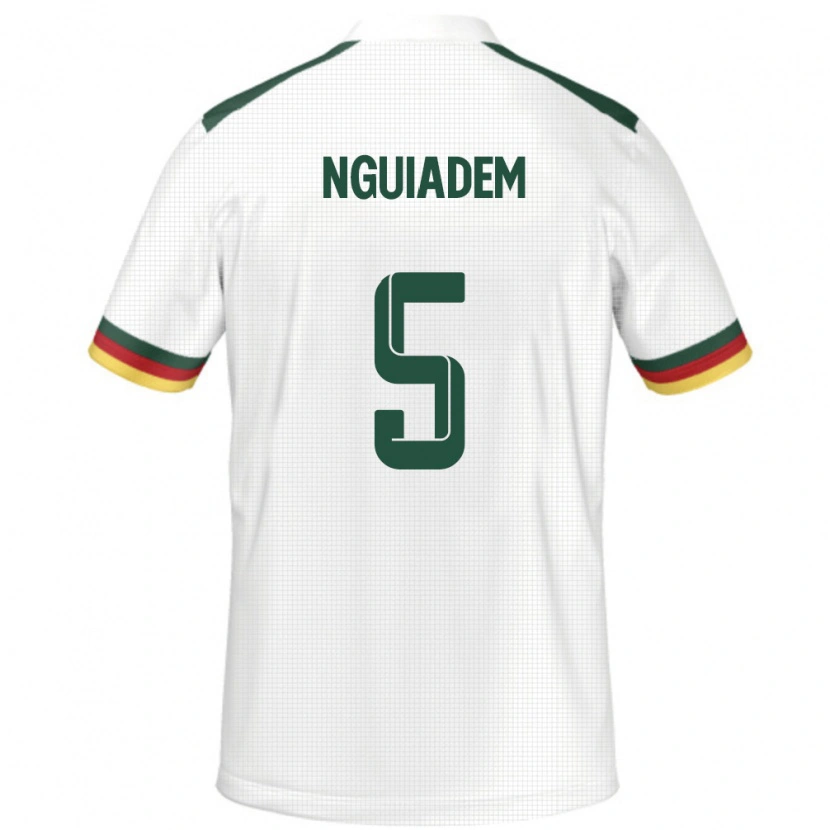 Danxen Kvinnor Kamerun Annecy Nguiadem #5 Vit Bortatröja Matchtröjor 24-26 Tröjor T-Tröja