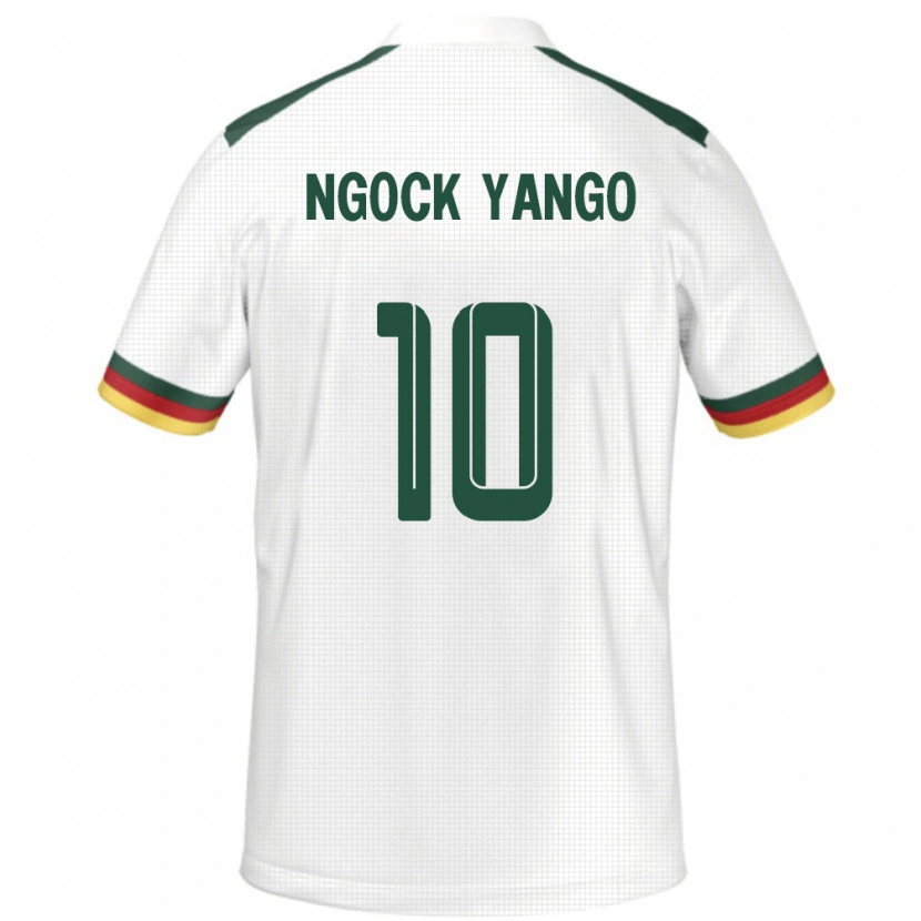 Danxen Kvinnor Kamerun Grace Ngock Yango #10 Vit Bortatröja Matchtröjor 24-26 Tröjor T-Tröja