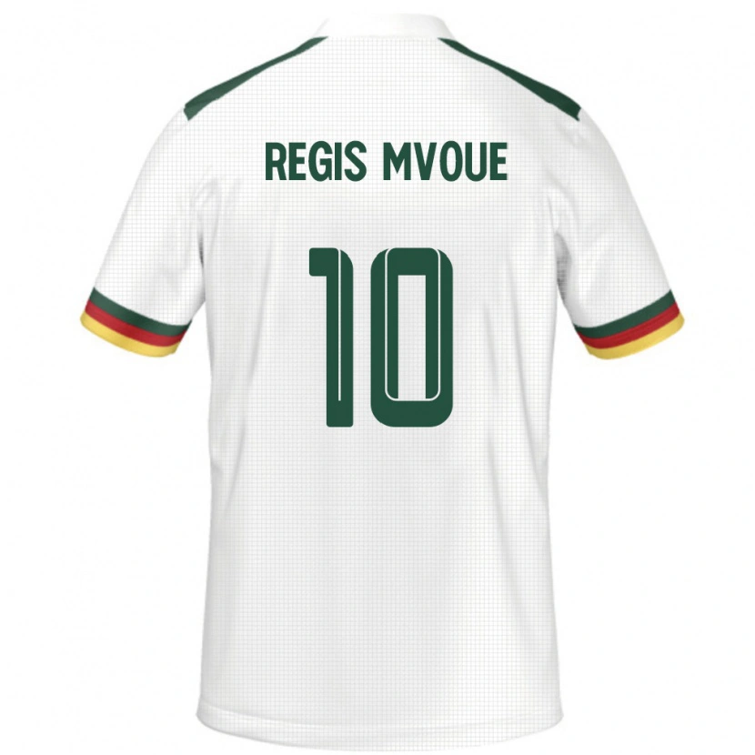 Danxen Kvinnor Kamerun Steve Regis Mvoue #10 Vit Bortatröja Matchtröjor 24-26 Tröjor T-Tröja