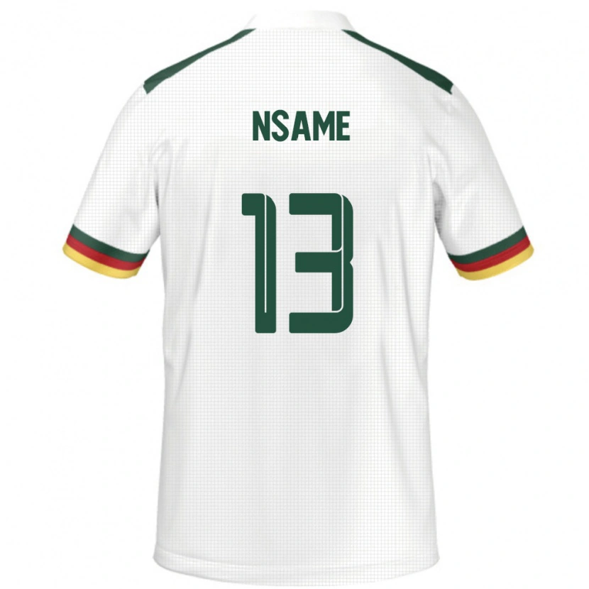 Danxen Kvinnor Kamerun Jean-Pierre Nsame #13 Vit Bortatröja Matchtröjor 24-26 Tröjor T-Tröja