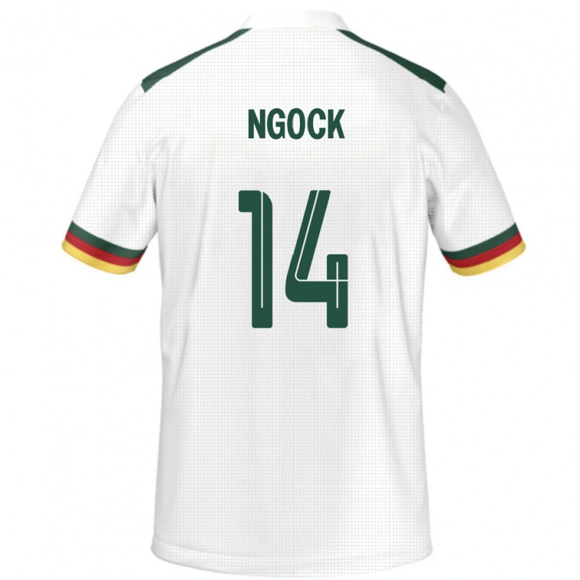 Danxen Kvinnor Kamerun Monique Ngock #14 Vit Bortatröja Matchtröjor 24-26 Tröjor T-Tröja