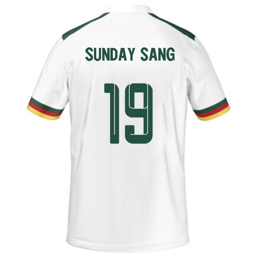 Danxen Kvinnor Kamerun Junior Sunday Sang #19 Vit Bortatröja Matchtröjor 24-26 Tröjor T-Tröja