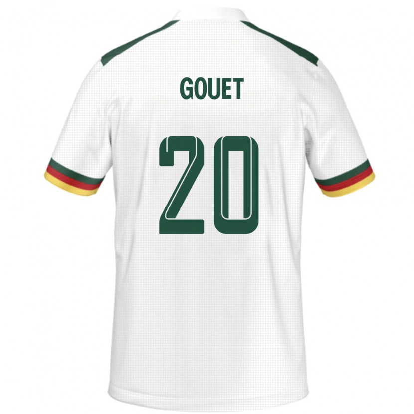 Danxen Kvinnor Kamerun Samuel Oum Gouet #20 Vit Bortatröja Matchtröjor 24-26 Tröjor T-Tröja