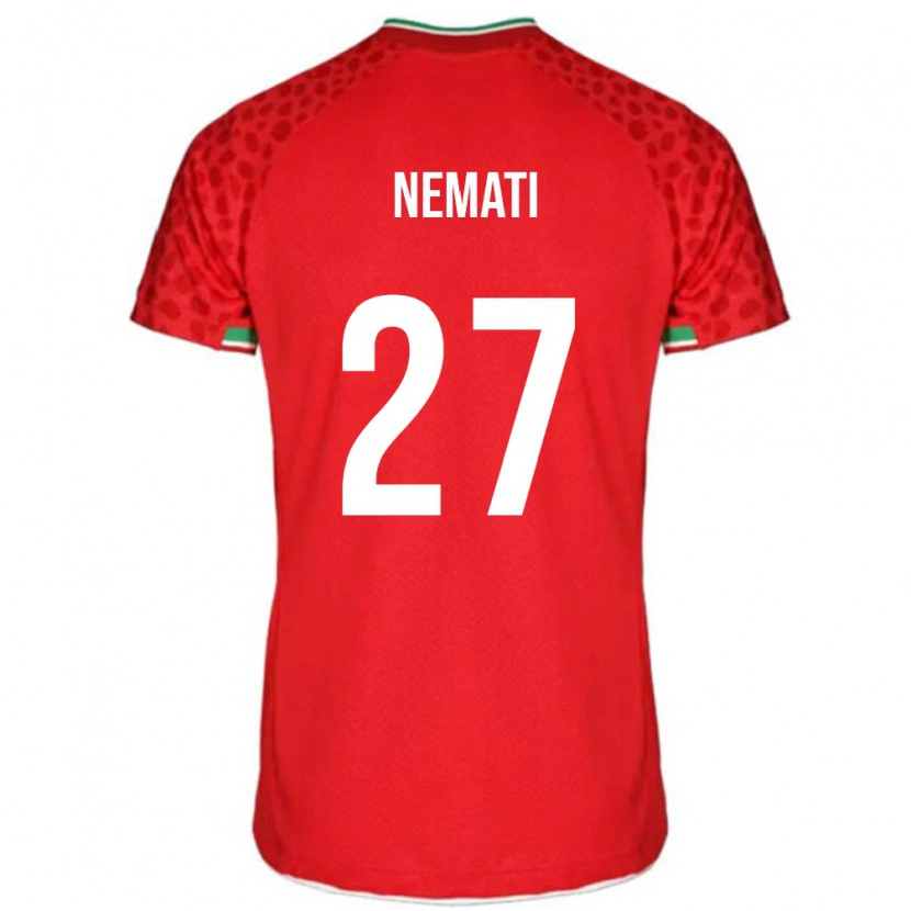 Danxen Kvinnor Iran Ali Nemati #27 Röd Bortatröja Matchtröjor 24-26 Tröjor T-Tröja