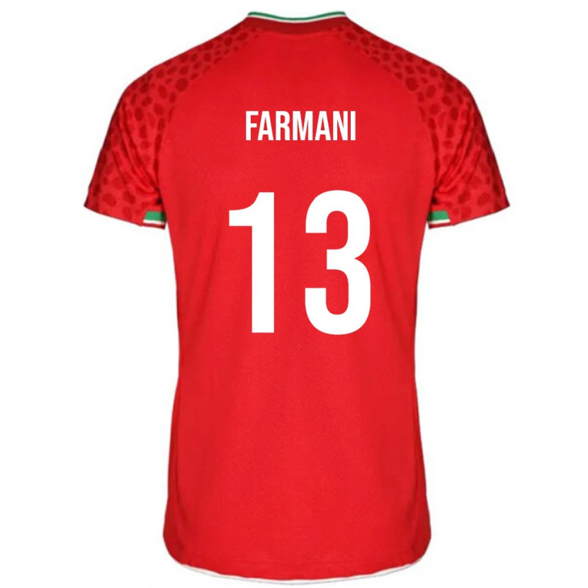 Danxen Kvinnor Iran Yasaman Farmani #13 Röd Bortatröja Matchtröjor 24-26 Tröjor T-Tröja