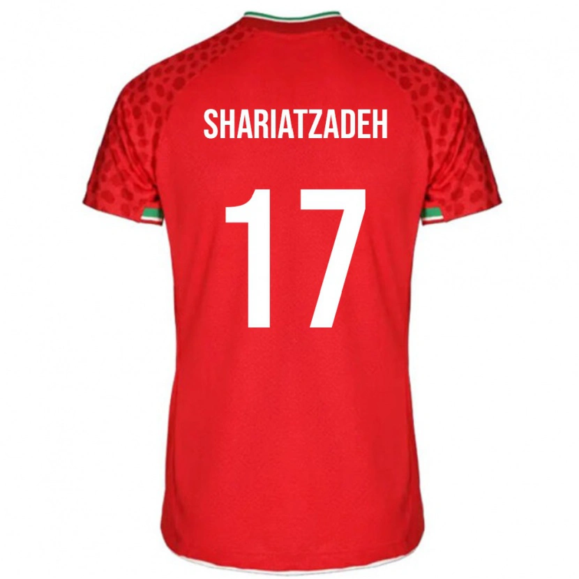 Danxen Kvinnor Iran Ahmad Shariatzadeh #17 Röd Bortatröja Matchtröjor 24-26 Tröjor T-Tröja
