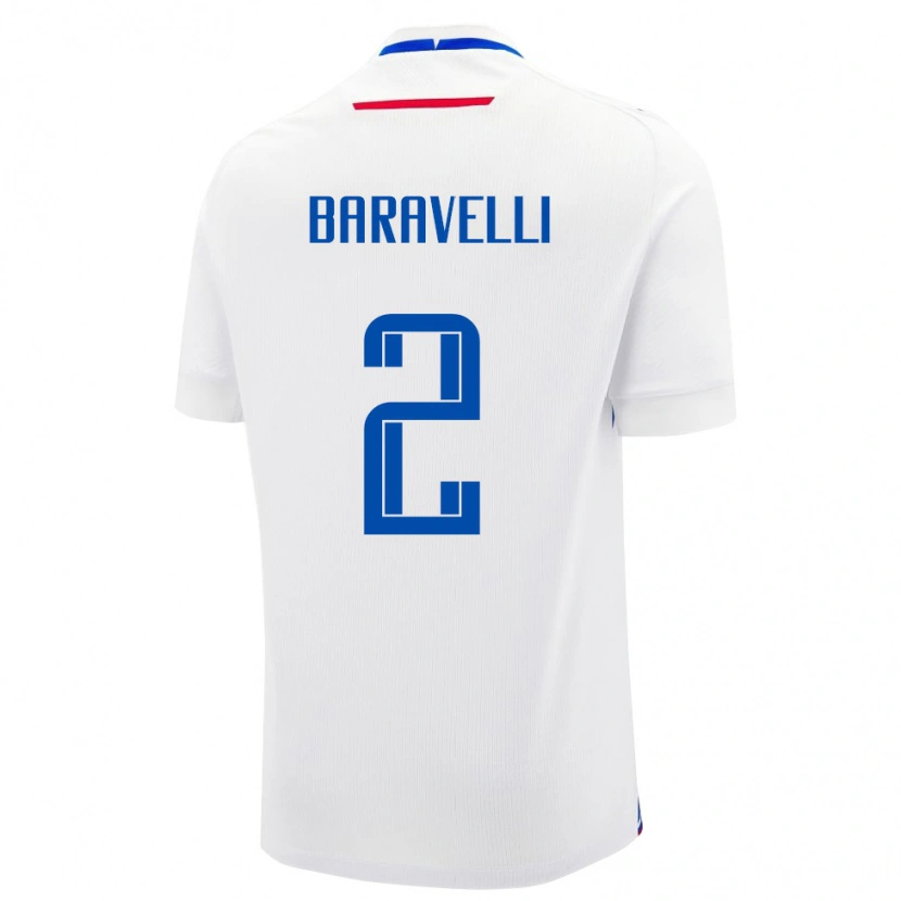 Danxen Kvinnor Slovakien Rocco Baravelli #2 Vit Bortatröja Matchtröjor 24-26 Tröjor T-Tröja
