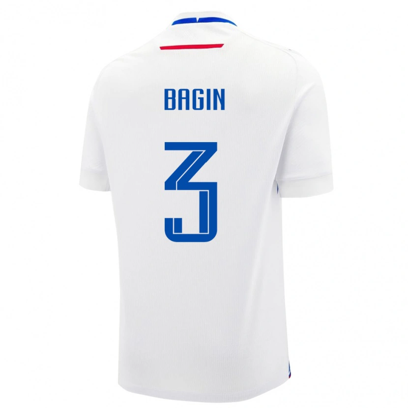 Danxen Kvinnor Slovakien Samuel Bagin #3 Vit Bortatröja Matchtröjor 24-26 Tröjor T-Tröja