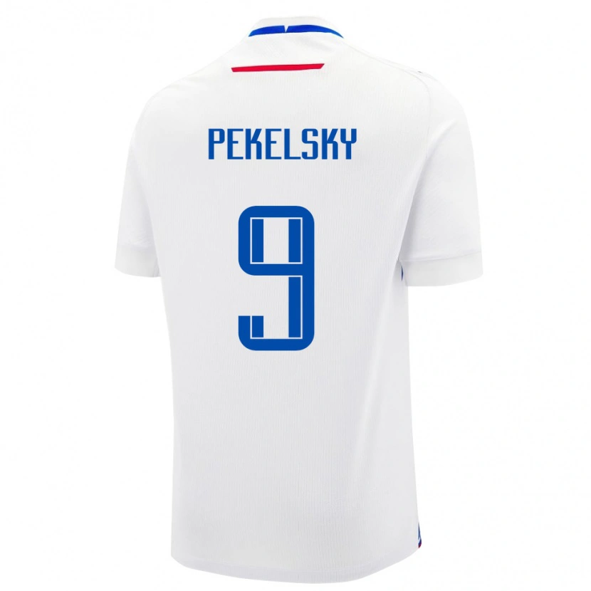 Danxen Kvinnor Slovakien Michal Pekelsky #9 Vit Bortatröja Matchtröjor 24-26 Tröjor T-Tröja