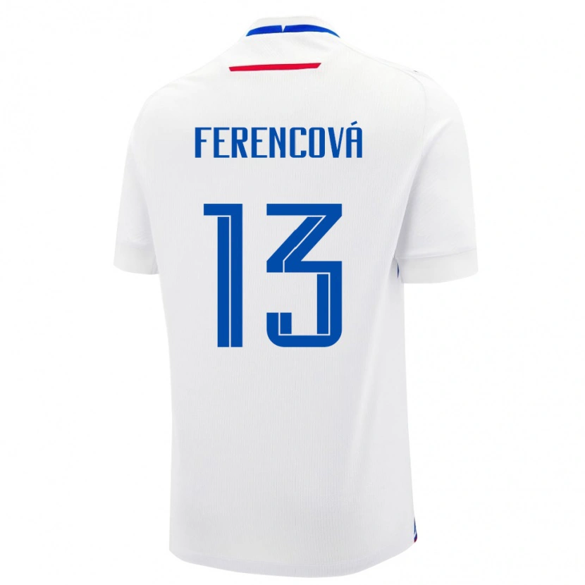 Danxen Kvinnor Slovakien Michaela Ferencová #13 Vit Bortatröja Matchtröjor 24-26 Tröjor T-Tröja