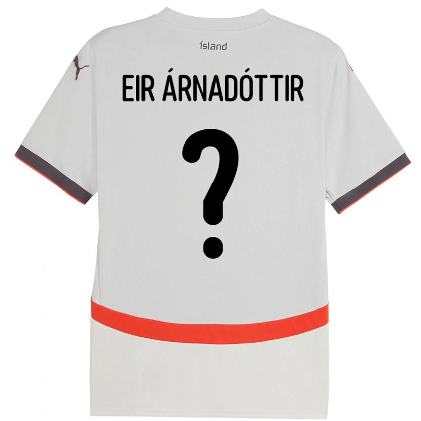 Danxen Kvinnor Island Ásta Eir Árnadóttir #0 Vit Bortatröja Matchtröjor 24-26 Tröjor T-Tröja