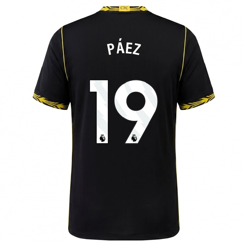 Danxen Kvinnor Kendry Páez #19 Svart Gul Bortatröja Matchtröjor 2026/27 Tröjor T-Tröja