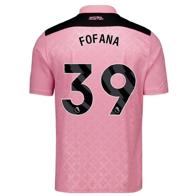 Danxen Kvinnor Malick Fofana #39 Ljusrosa Svart Bortatröja Matchtröjor 2026/27 Tröjor T-Tröja