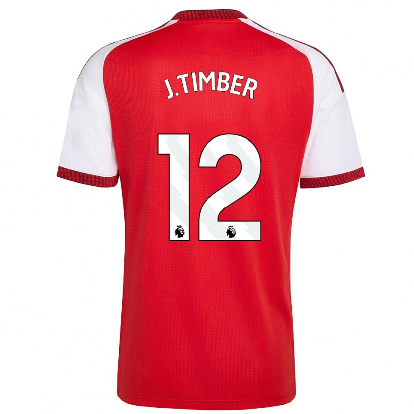 Danxen Kvinnor Jurriën Timber #12 Röd Vit Svart Hemmatröja Matchtröjor 2026/27 Tröjor T-Tröja
