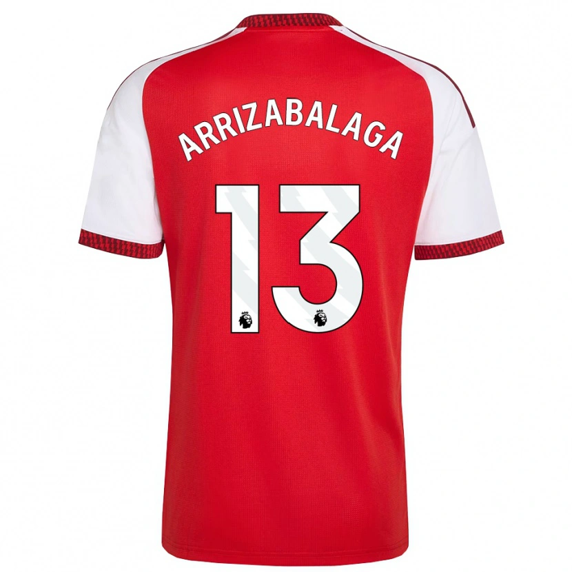 Danxen Kvinnor Kepa Arrizabalaga #13 Röd Vit Svart Hemmatröja Matchtröjor 2026/27 Tröjor T-Tröja