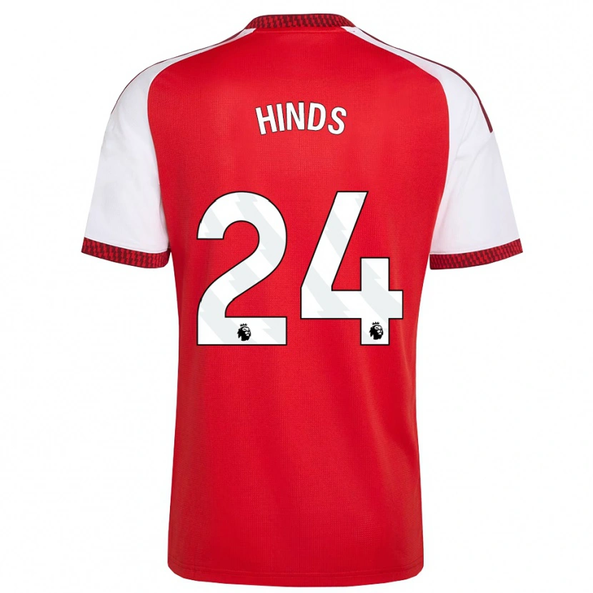 Danxen Kvinnor Taylor Hinds #24 Röd Vit Svart Hemmatröja Matchtröjor 2026/27 Tröjor T-Tröja