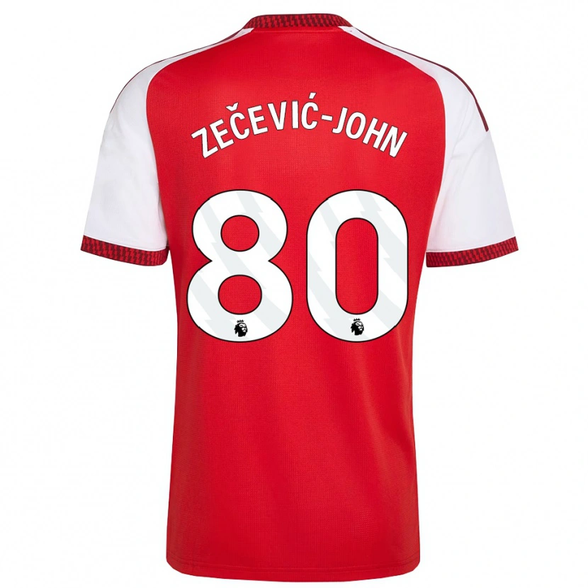 Danxen Kvinnor Louis Zečević-John #80 Röd Vit Svart Hemmatröja Matchtröjor 2026/27 Tröjor T-Tröja