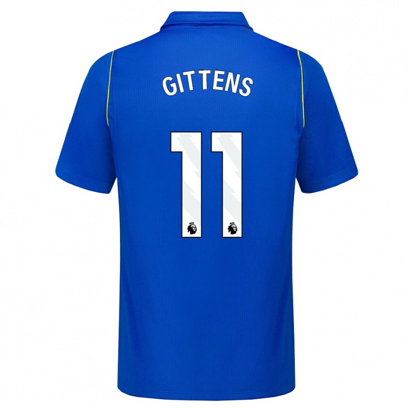 Danxen Kvinnor Jamie Gittens #11 Blå Gul Hemmatröja Matchtröjor 2026/27 Tröjor T-Tröja