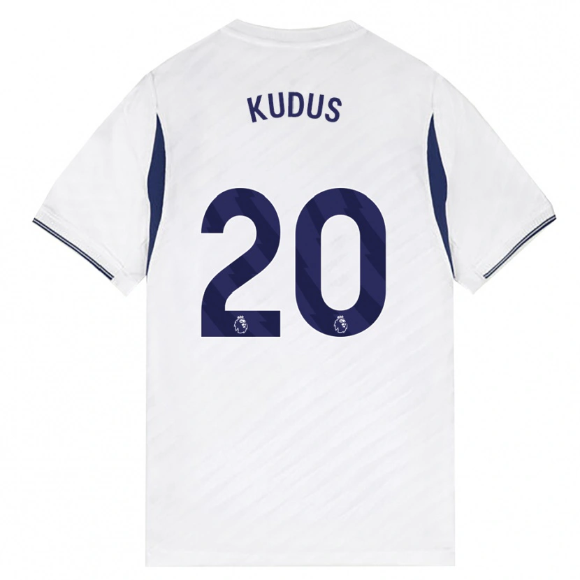 Danxen Kvinnor Mohammed Kudus #20 Vit Röd Lila Hemmatröja Matchtröjor 2026/27 Tröjor T-Tröja