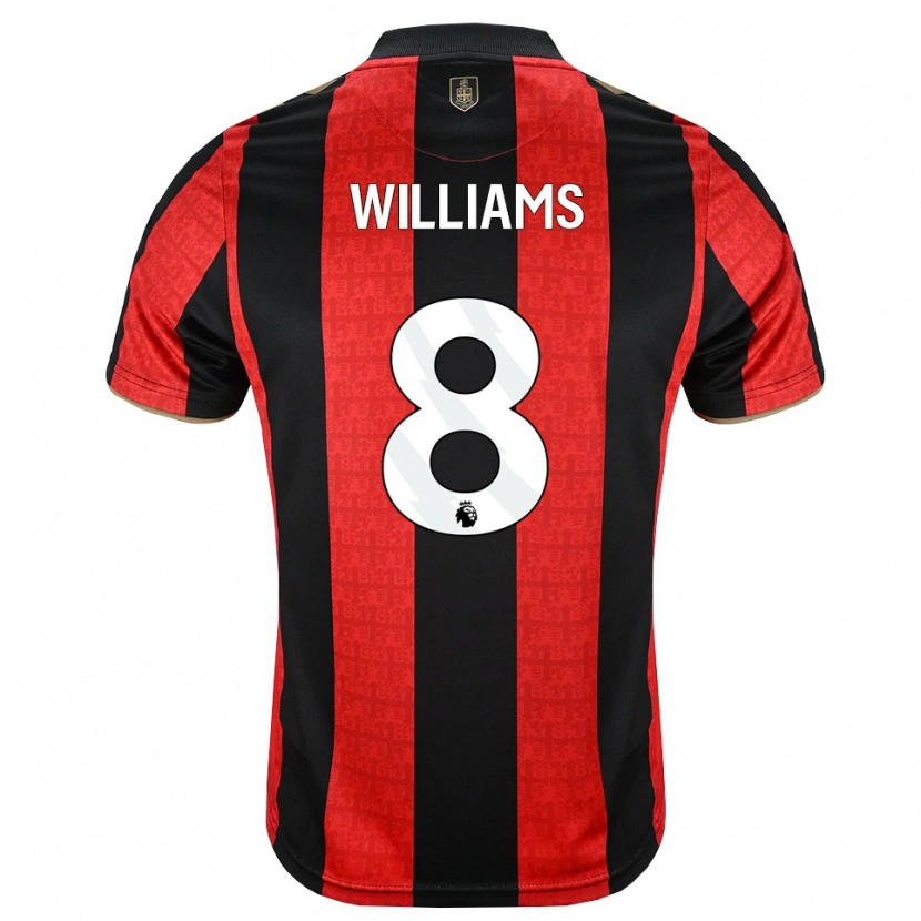 Danxen Kvinnor Phoebe Williams #8 Gyllene Röd Svart Hemmatröja Matchtröjor 2026/27 Tröjor T-Tröja