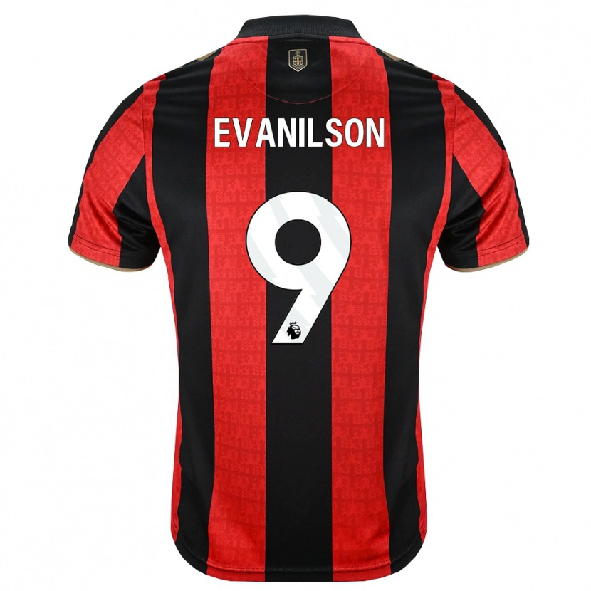 Danxen Kvinnor Francisco Evanilson De Lima Barbosa #9 Gyllene Röd Svart Hemmatröja Matchtröjor 2026/27 Tröjor T-Tröja