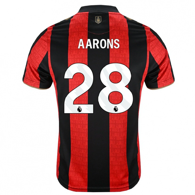 Danxen Kvinnor Max Aarons #28 Gyllene Röd Svart Hemmatröja Matchtröjor 2026/27 Tröjor T-Tröja