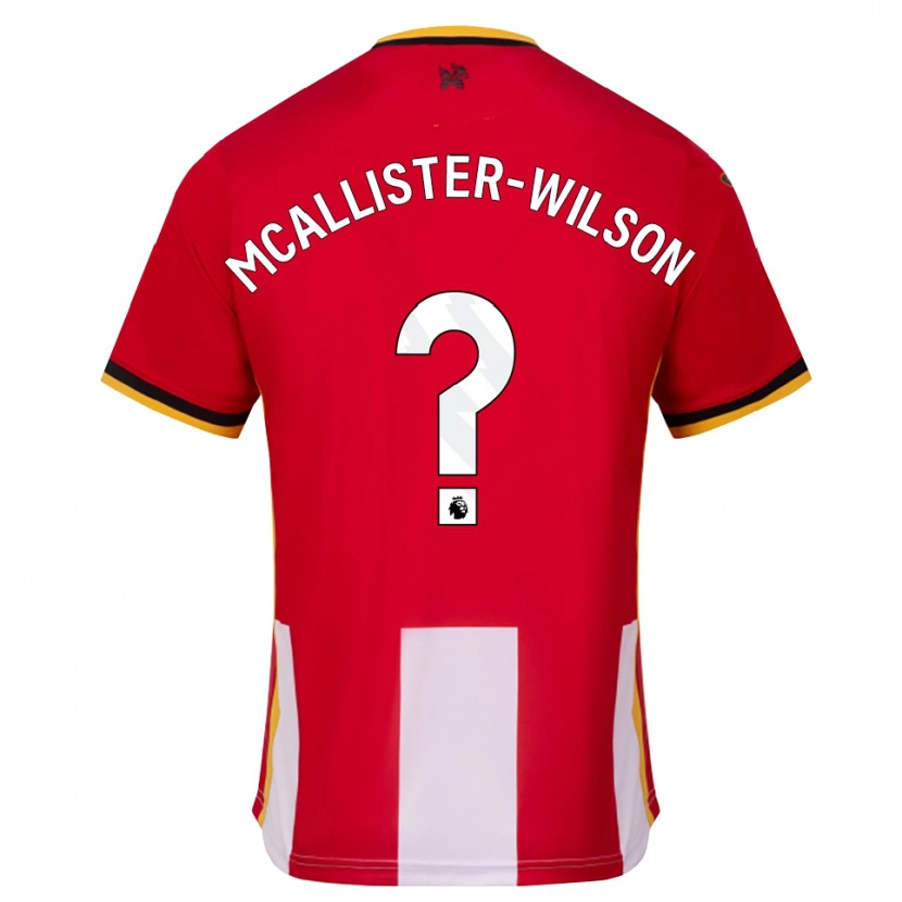 Danxen Kvinnor Zack Mcallister-Wilson #0 Gul Svart Röd Hemmatröja Matchtröjor 2026/27 Tröjor T-Tröja