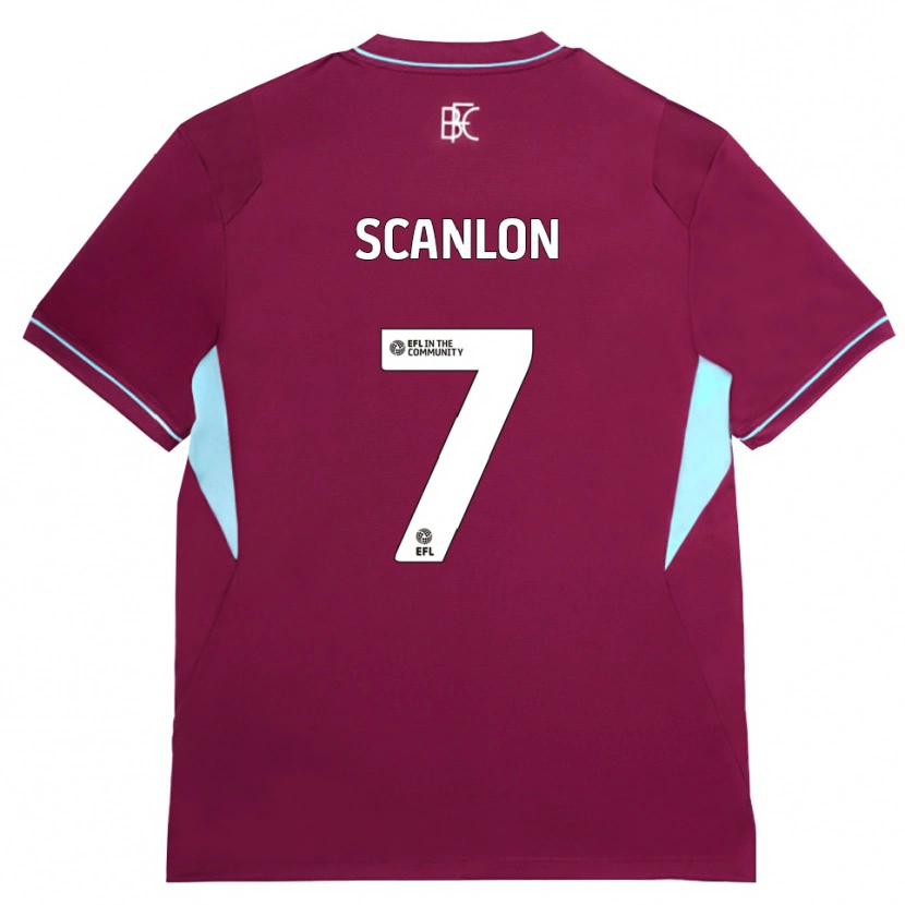 Danxen Kvinnor Luca Scanlon #7 Vinröd Grön Hemmatröja Matchtröjor 2026/27 Tröjor T-Tröja