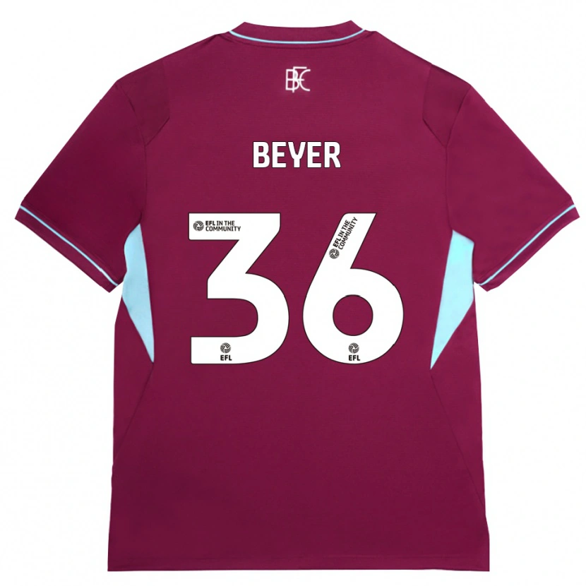 Danxen Kvinnor Jordan Beyer #36 Vinröd Grön Hemmatröja Matchtröjor 2026/27 Tröjor T-Tröja