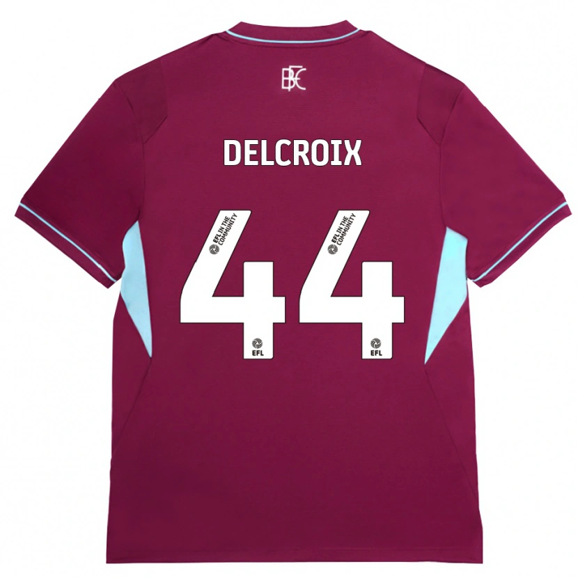 Danxen Kvinnor Hannes Delcroix #44 Vinröd Grön Hemmatröja Matchtröjor 2026/27 Tröjor T-Tröja
