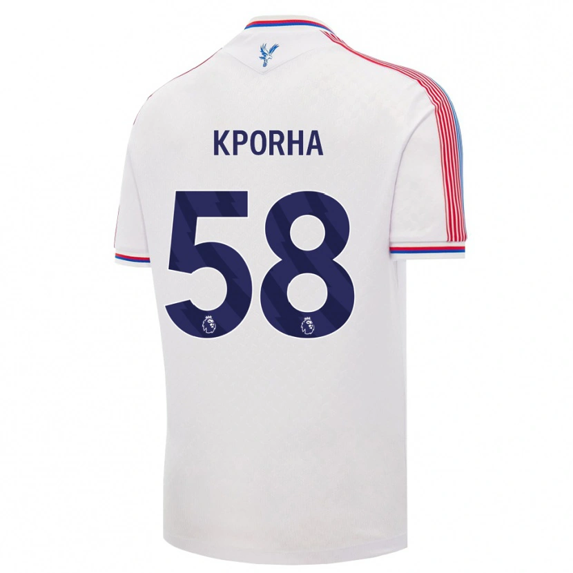 Danxen Kvinnor Caleb Kporha #58 Vit Röd Blå Hemmatröja Matchtröjor 2026/27 Tröjor T-Tröja