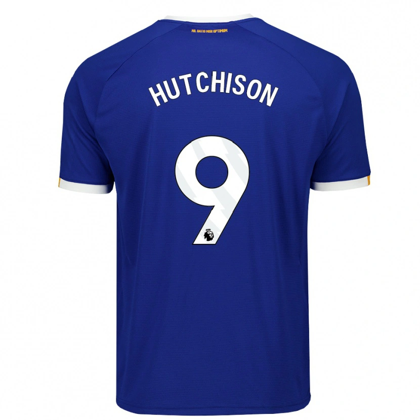 Danxen Kvinnor Kai Hutchison #9 Blå Vit Gul Hemmatröja Matchtröjor 2026/27 Tröjor T-Tröja