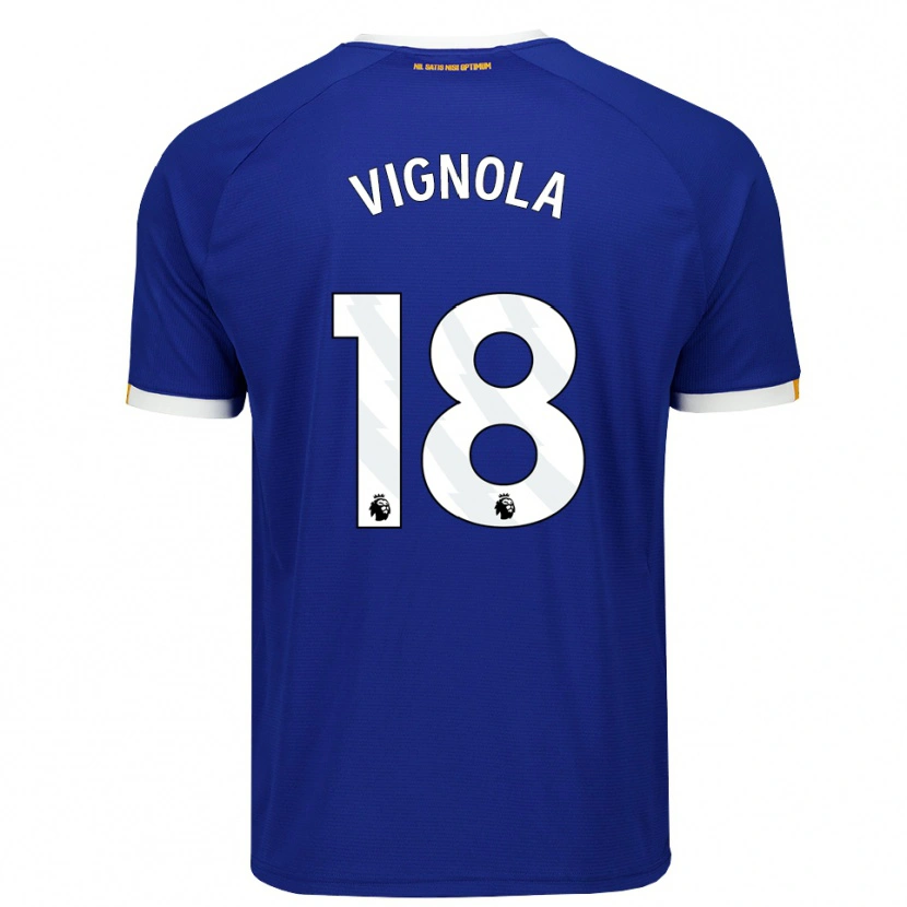 Danxen Kvinnor Ornella Vignola #18 Blå Vit Gul Hemmatröja Matchtröjor 2026/27 Tröjor T-Tröja