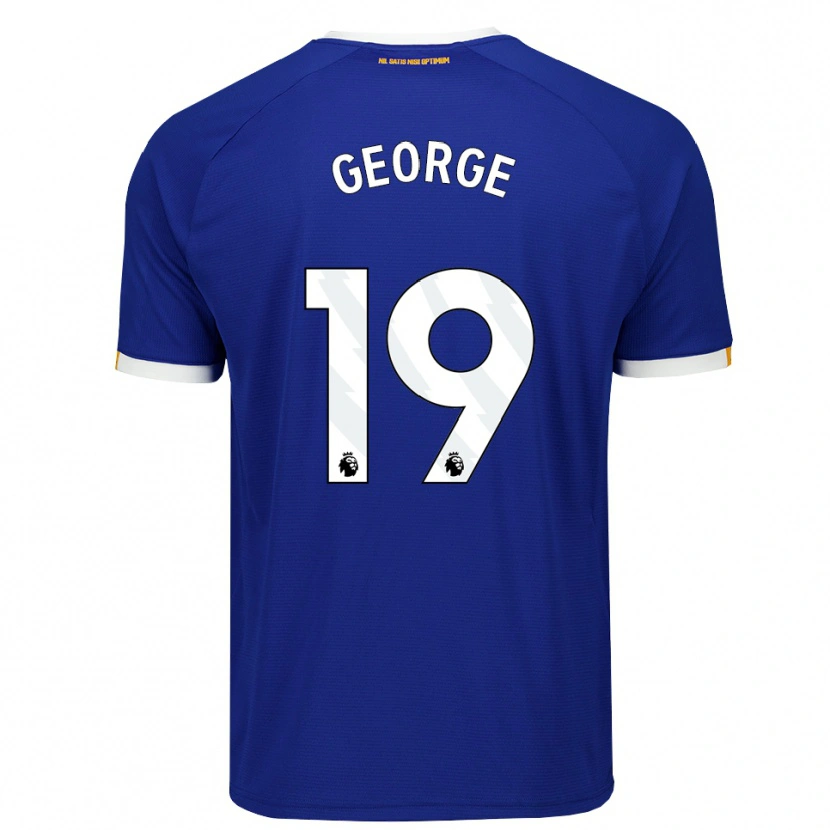 Danxen Kvinnor Tyrique George #19 Blå Vit Gul Hemmatröja Matchtröjor 2026/27 Tröjor T-Tröja