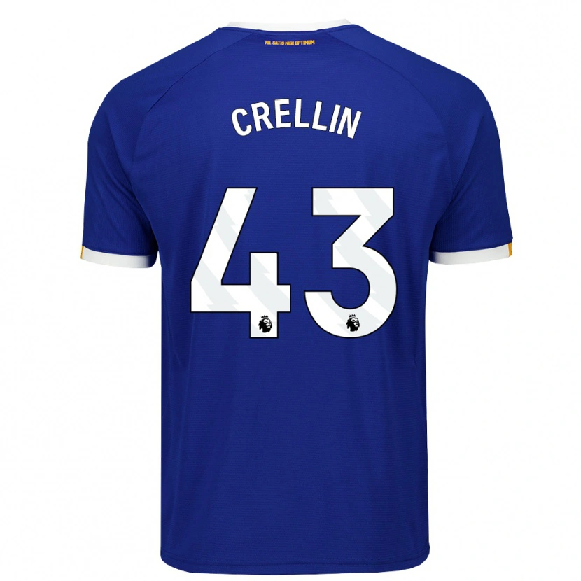 Danxen Kvinnor Billy Crellin #43 Blå Vit Gul Hemmatröja Matchtröjor 2026/27 Tröjor T-Tröja