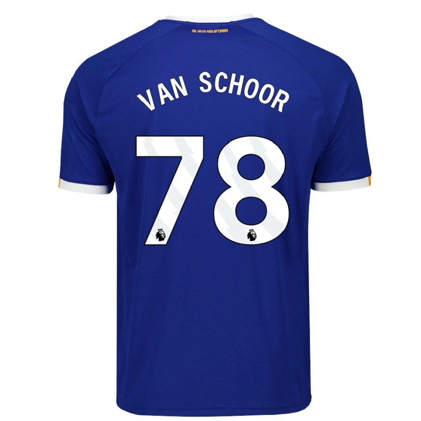 Danxen Kvinnor Joshua Van Schoor #78 Blå Vit Gul Hemmatröja Matchtröjor 2026/27 Tröjor T-Tröja