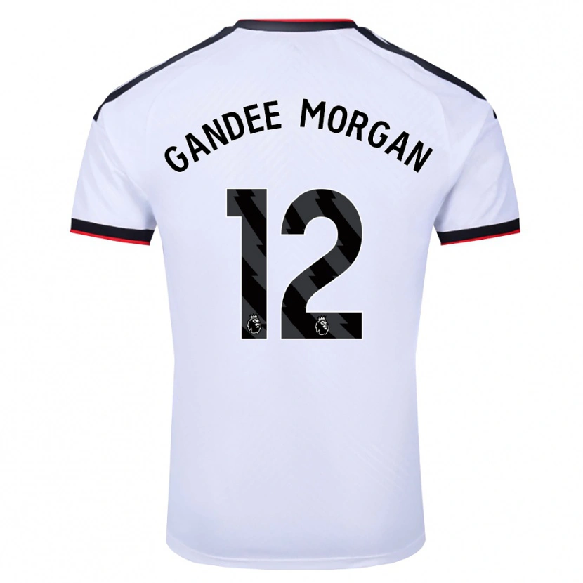 Danxen Kvinnor Stella Gandee Morgan #12 Vit Svart Röd Hemmatröja Matchtröjor 2026/27 Tröjor T-Tröja