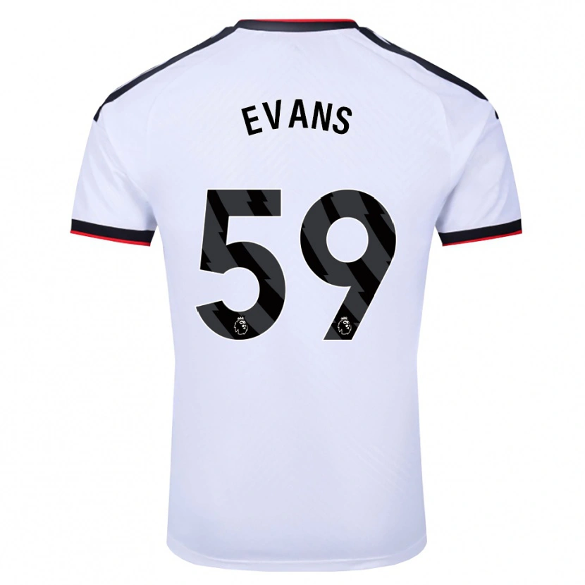 Danxen Kvinnor Aidan Evans #59 Vit Svart Röd Hemmatröja Matchtröjor 2026/27 Tröjor T-Tröja